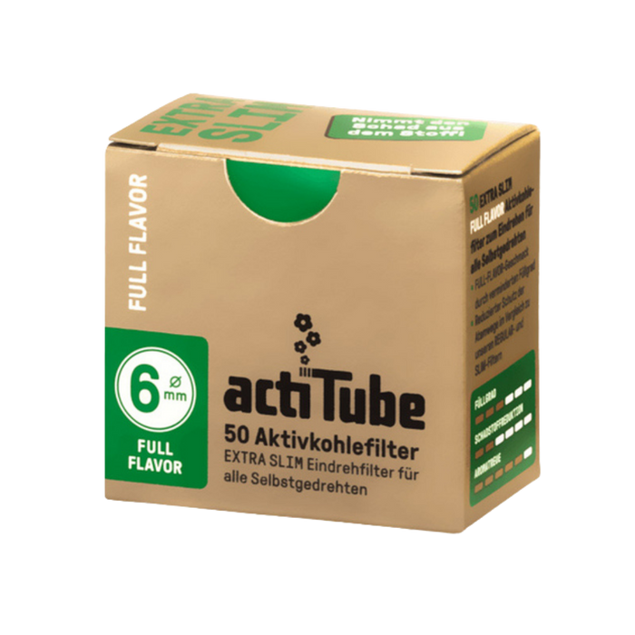 actiTubes Extra Slim Aktivkohlefilter (50 Stk.)
