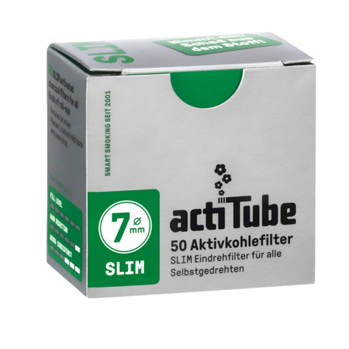 actiTubes Slim Aktivkohlefilter (50 Stk.)