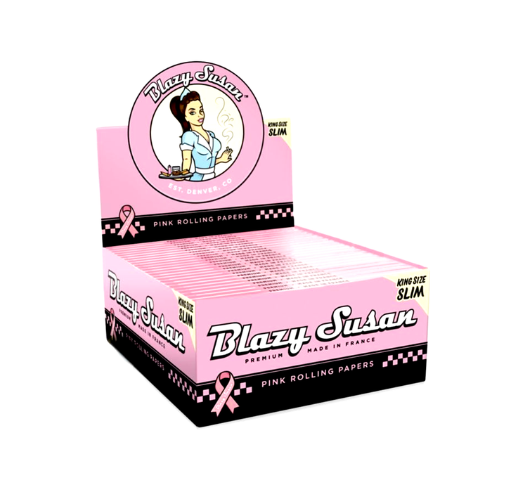 Blazy Susan - Pink King Size Slim Rolling Papers