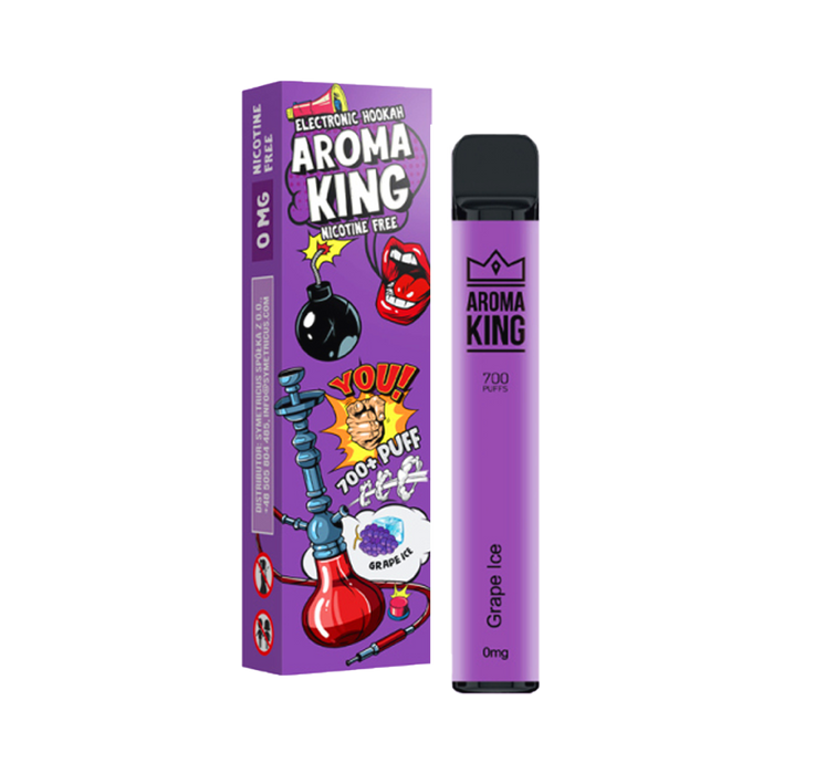AK E-Shisha Vape Pen  - Ohne Nikotin, Grape Ice Einweg E-Zigarette