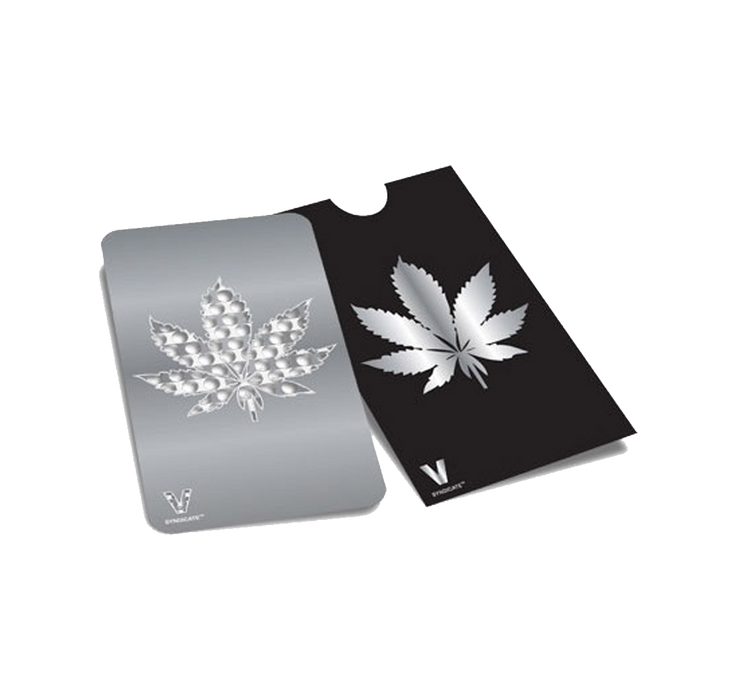 Weed Leaf Silver Grinder Card