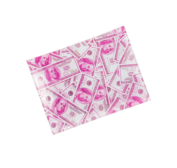 Glas  Rolling Tray -Pink Dollar (16x12cm)